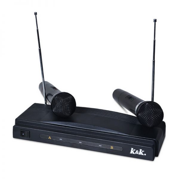Set 2 microfoane wireless K&K AT-306, emisie FM-0